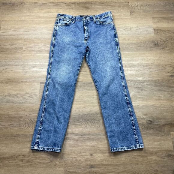 Vintage Wrangler Jeans Mens 36x32 Blue George Strait Collection Bootcut Cowboy - Picture 1 of 12
